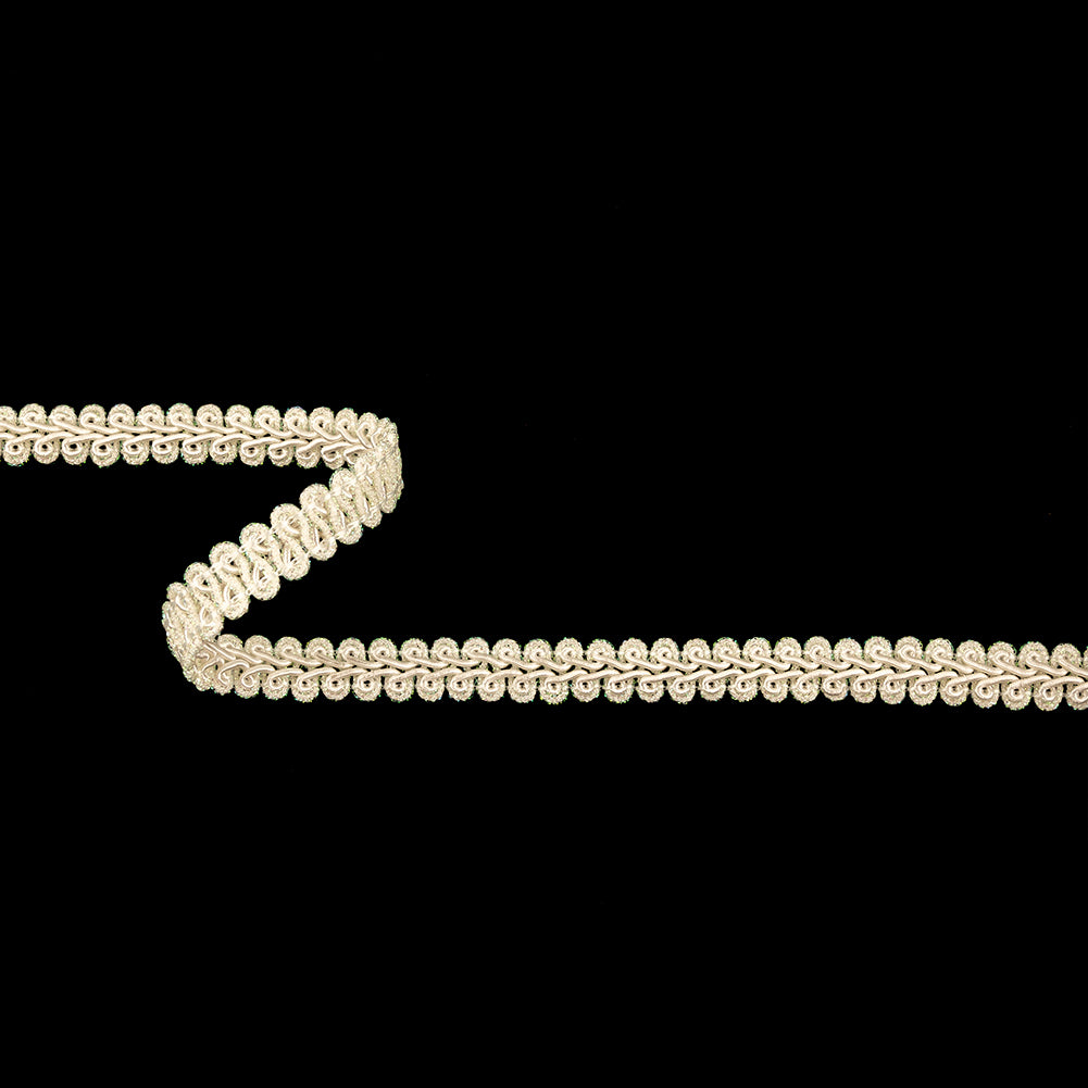 Almond Milk and Iridescent Gimp Braided Trim - 0.5