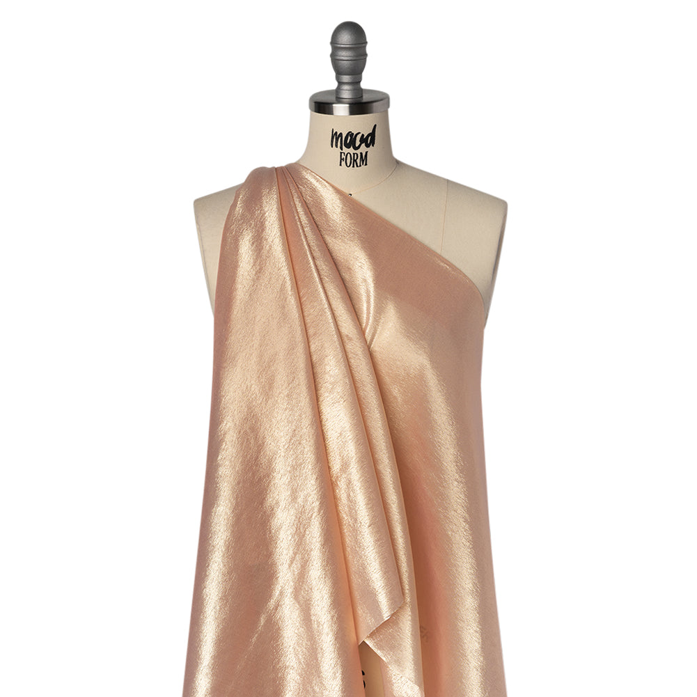 Metallic Silk Lame - Pink and Gold - Deadstock - Joann Fabrics