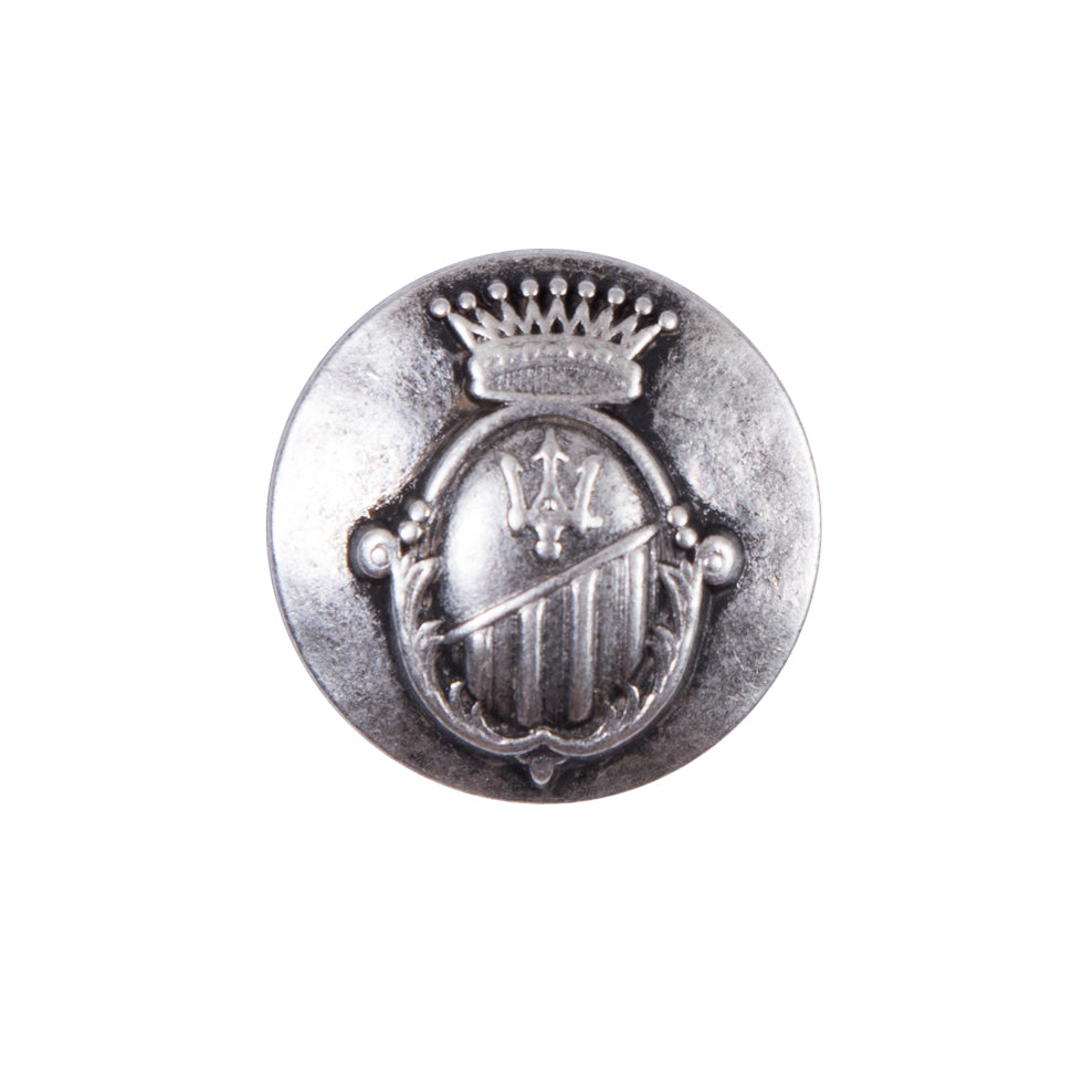 Italian Silverr Zamac Button - 36L/23mm - Joann Fabrics