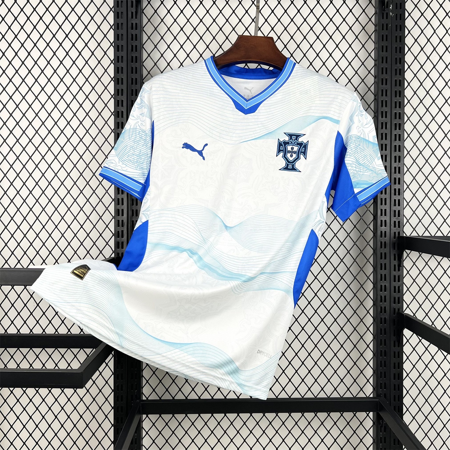 Portugal 2026 Bright White With Sky Blue Waves Special Jersey - Fans Version - UnitedFutballJersey