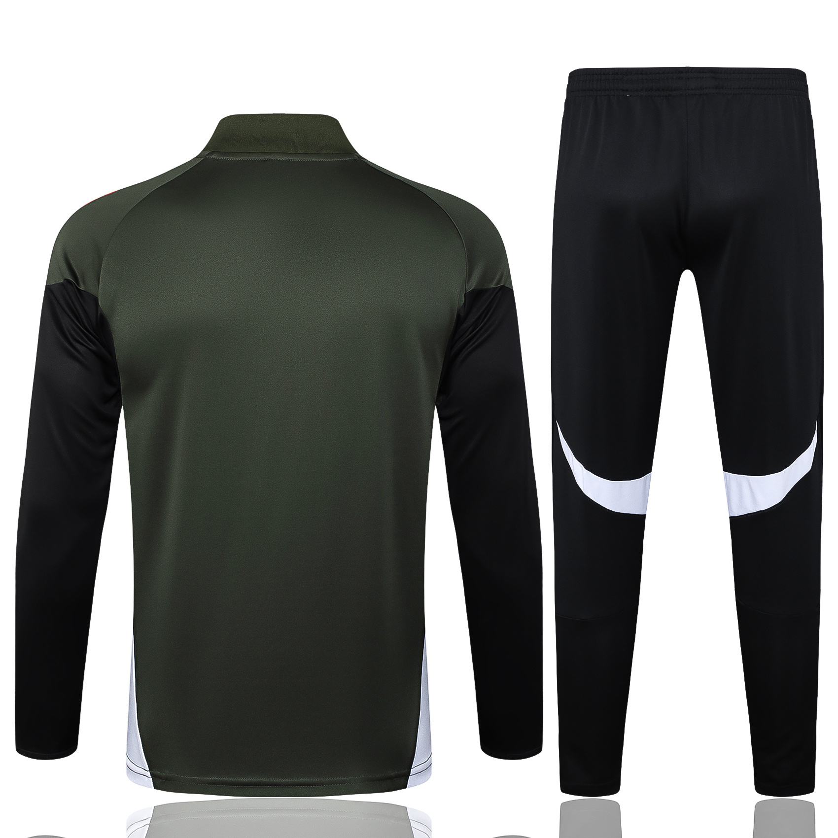 2025/2026 Bayern Munich Half-Pull Training Suit Dark Green Football Shirt 1:1 Thai Quality Set