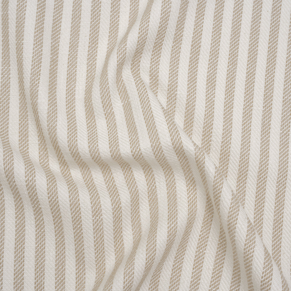 Polyester and Cotton Herringbone Twill - Natural Stripes - British Imported - Joann Fabrics