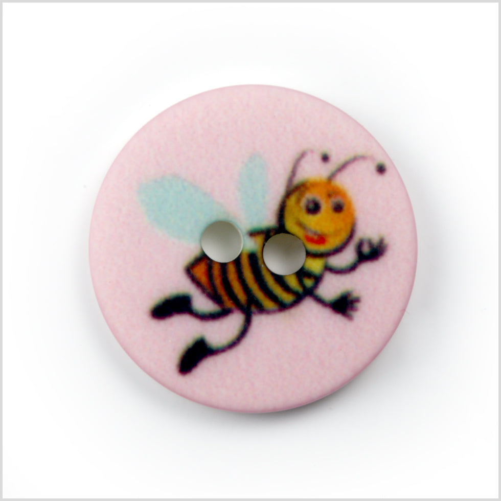 Pink Kids Bumblebee Button - 24L/15mm - Joann Fabrics