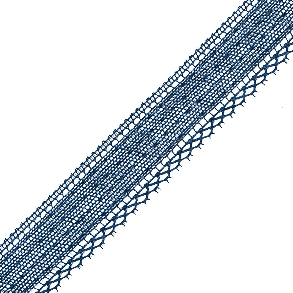 Navy European Crochet Lace Trim - 1