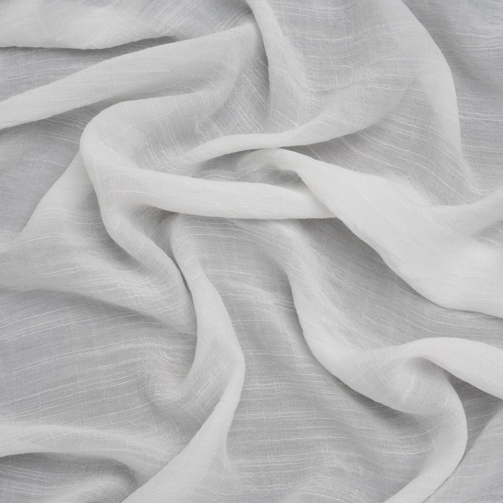 Textured Gauzy Polyester and Rayon Woven - Off White - Designer Deadstock - Joann Fabrics