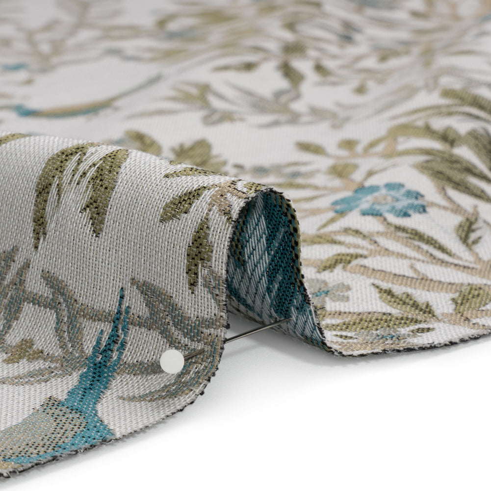 Drapery Jacquard - Kingfisher Pheasants in the Orchard - British Imported - Joann Fabrics