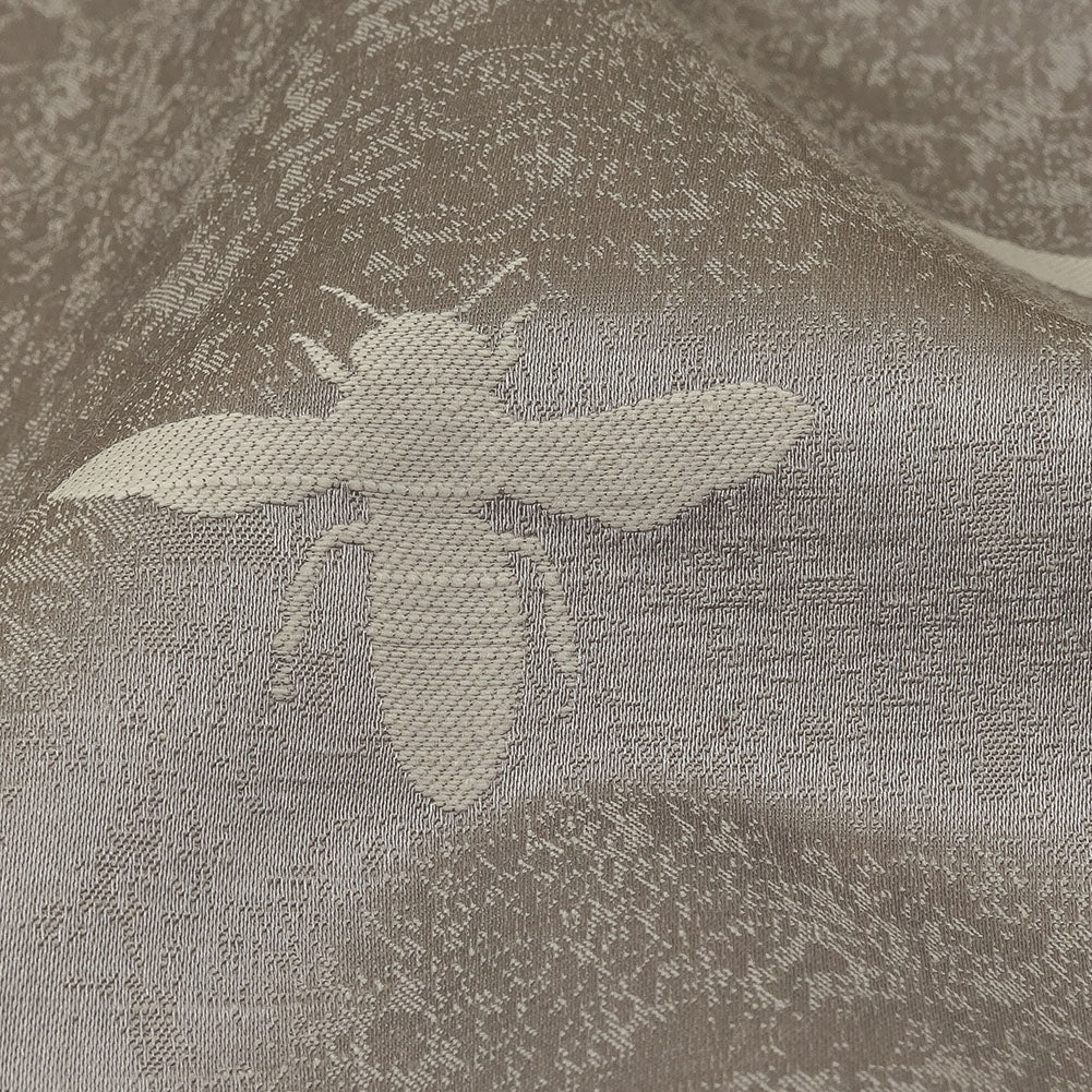 Slubbed Drapery Jacquard - Silver Buzzing Bees - British Imported - Joann Fabrics