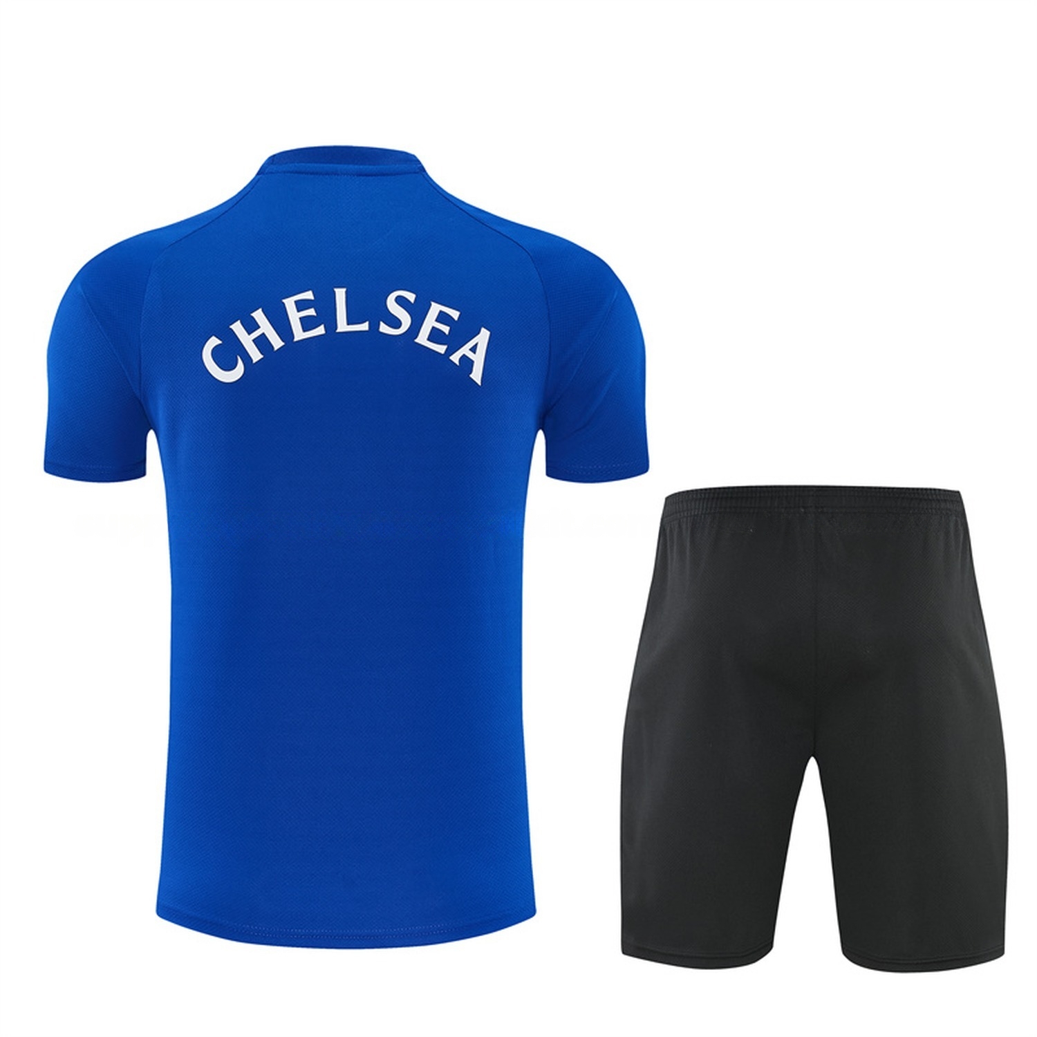 C.H.E.L.S.E.A 26-27 Kids Short-Sleeve Training Set - Royal Blue Top & Black Shorts - UnitedFutballJersey