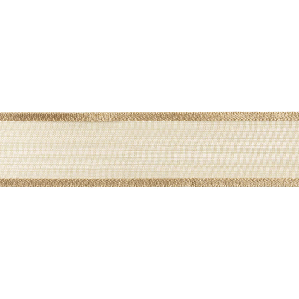 Sheer Ribbon with Double Faced Satin Edges - 1