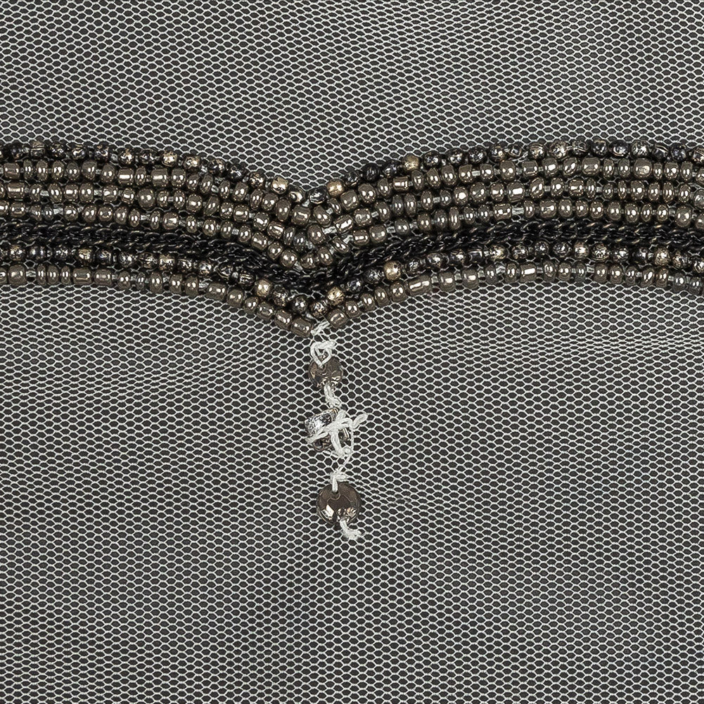 Italian Cloud Dancer Beaded and Scalloped Trim - 3.5
