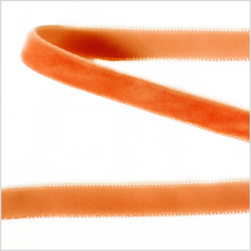 Single Faced Velvet Ribbon Made in Italy - 3/8