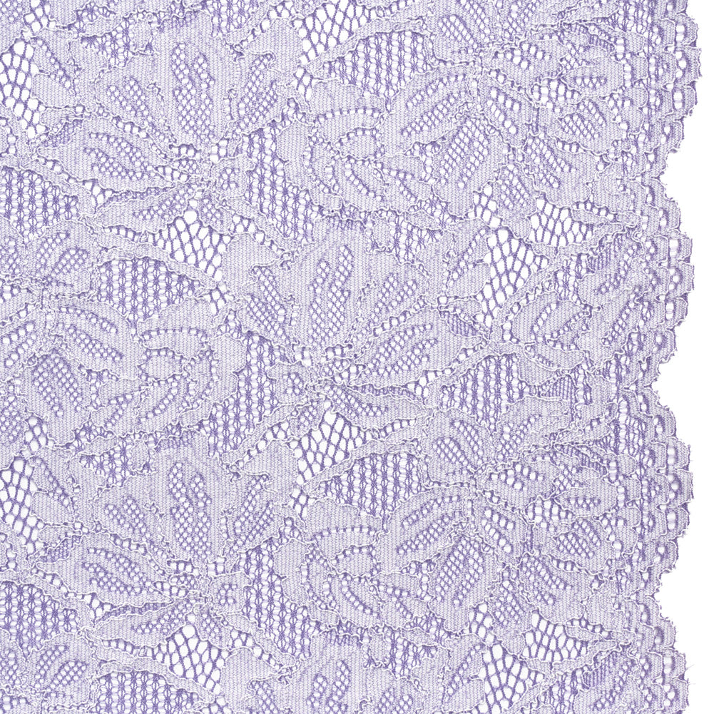 Stretch Corded Lace with Finished Edges - Purple Corallites and Natural Tropical Blossoms - Ottilie Collection - Joann Fabrics