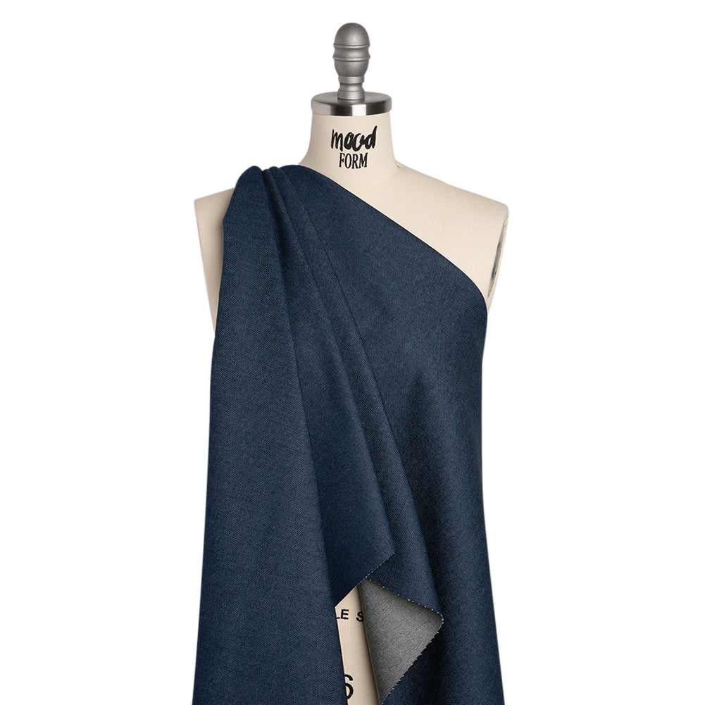 Lightweight Rigid Cotton Denim Twill - Light Indigo and Cream - Deadstock - Joann Fabrics