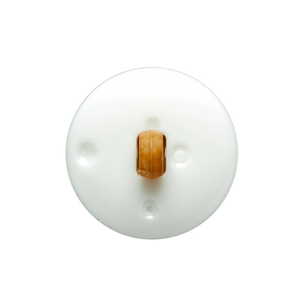 Toffee Basketweave set in a White Circular 2-Piece Shank Back Button - 38L/24mm - Joann Fabrics