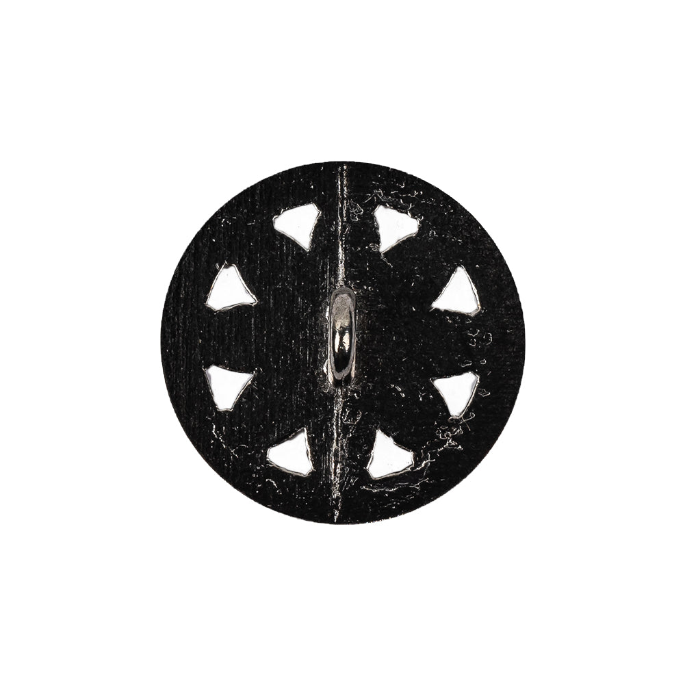 Italian Gunmetal Floral Shank Back Button - 36L/23mm - Joann Fabrics