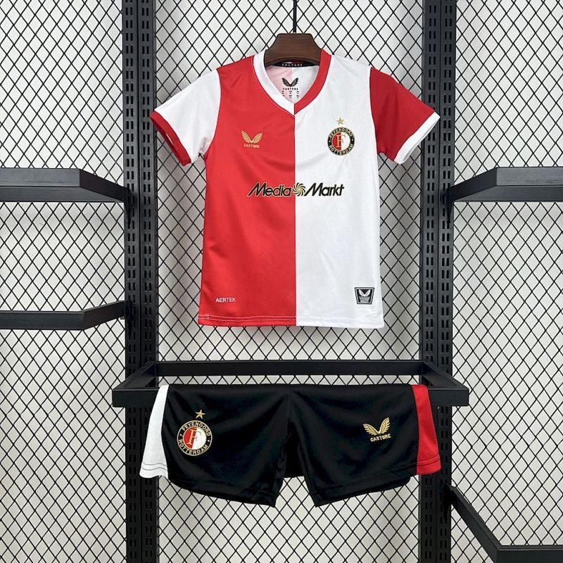 2025/2026 Feyenoord Rotterdam Home Football Shirt 1:1 Thai Quality Kids Size