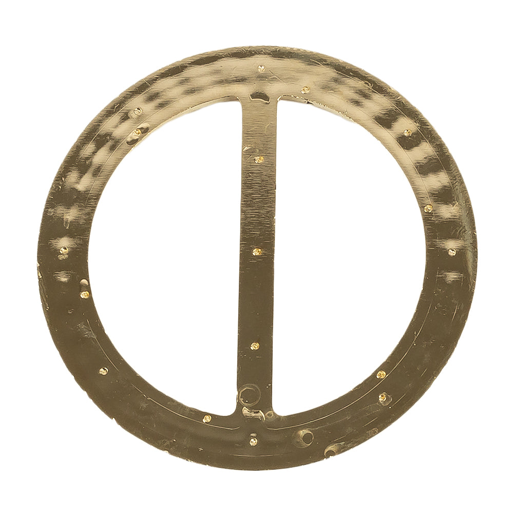 Vintage Crystal Rhinestones and Gold Circular Plastic Slider - 2.625