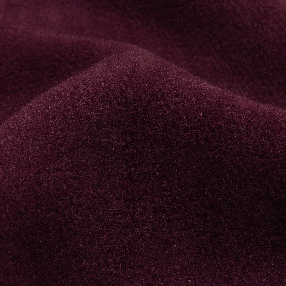 Balenciaga Italian Wine Red Brushed Blended Camel Hair Twill Coating - Joann Fabrics