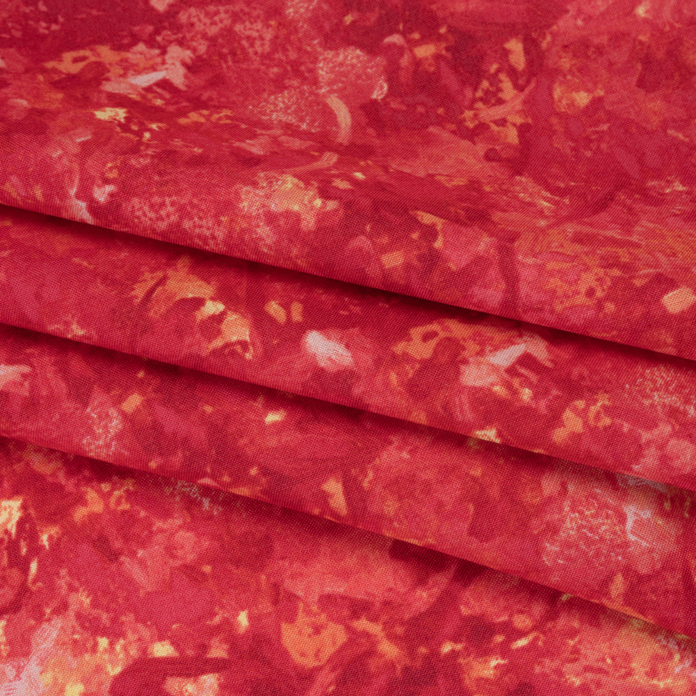 Printed Quilting Cotton by Deborah Edwards for Northcott Studio - Fire Coral Painterly Abstract - Chroma Collection - Joann Fabrics
