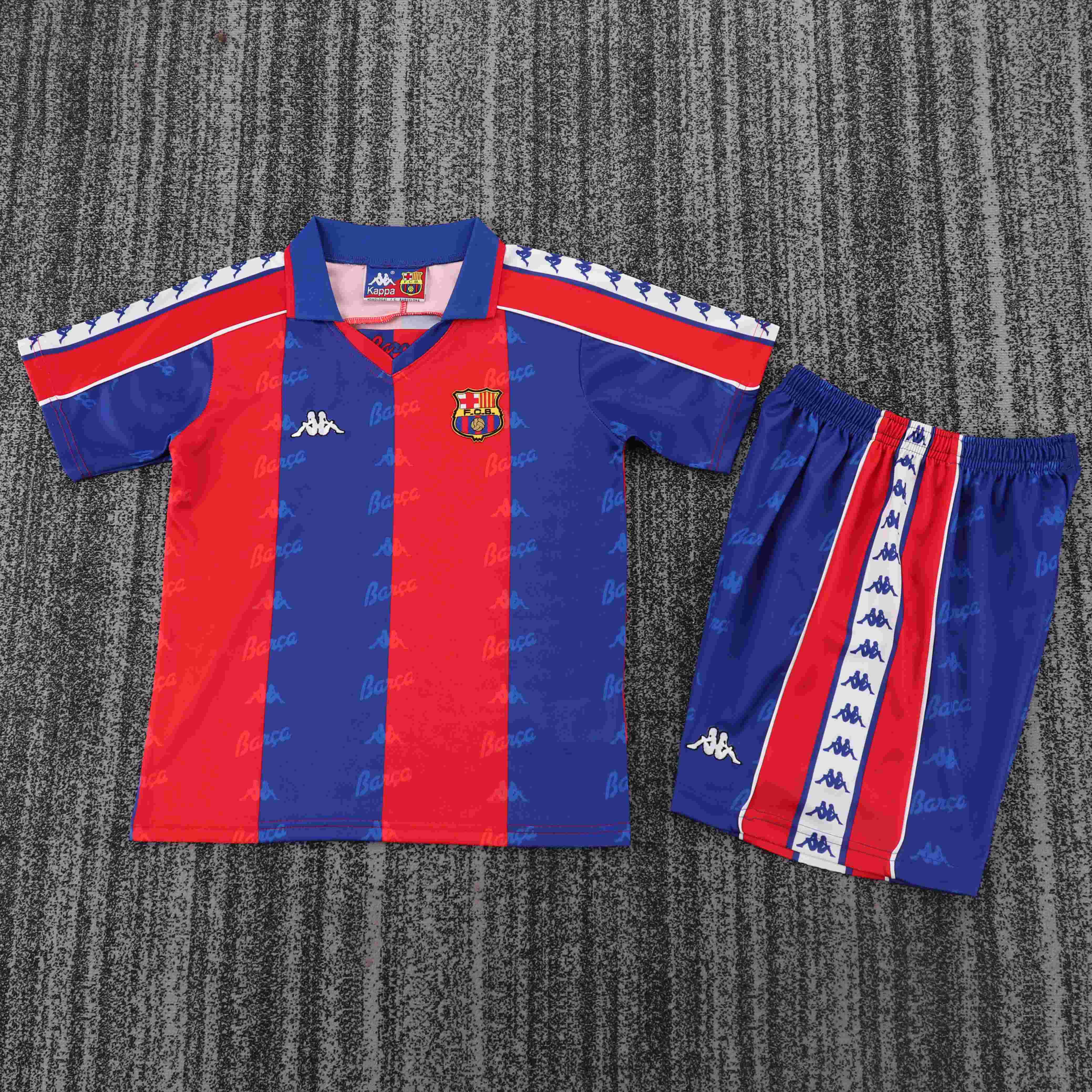 1992-1995 Retro Barcelona Home Football Shirt 1:1 Thai Quality Kids Size