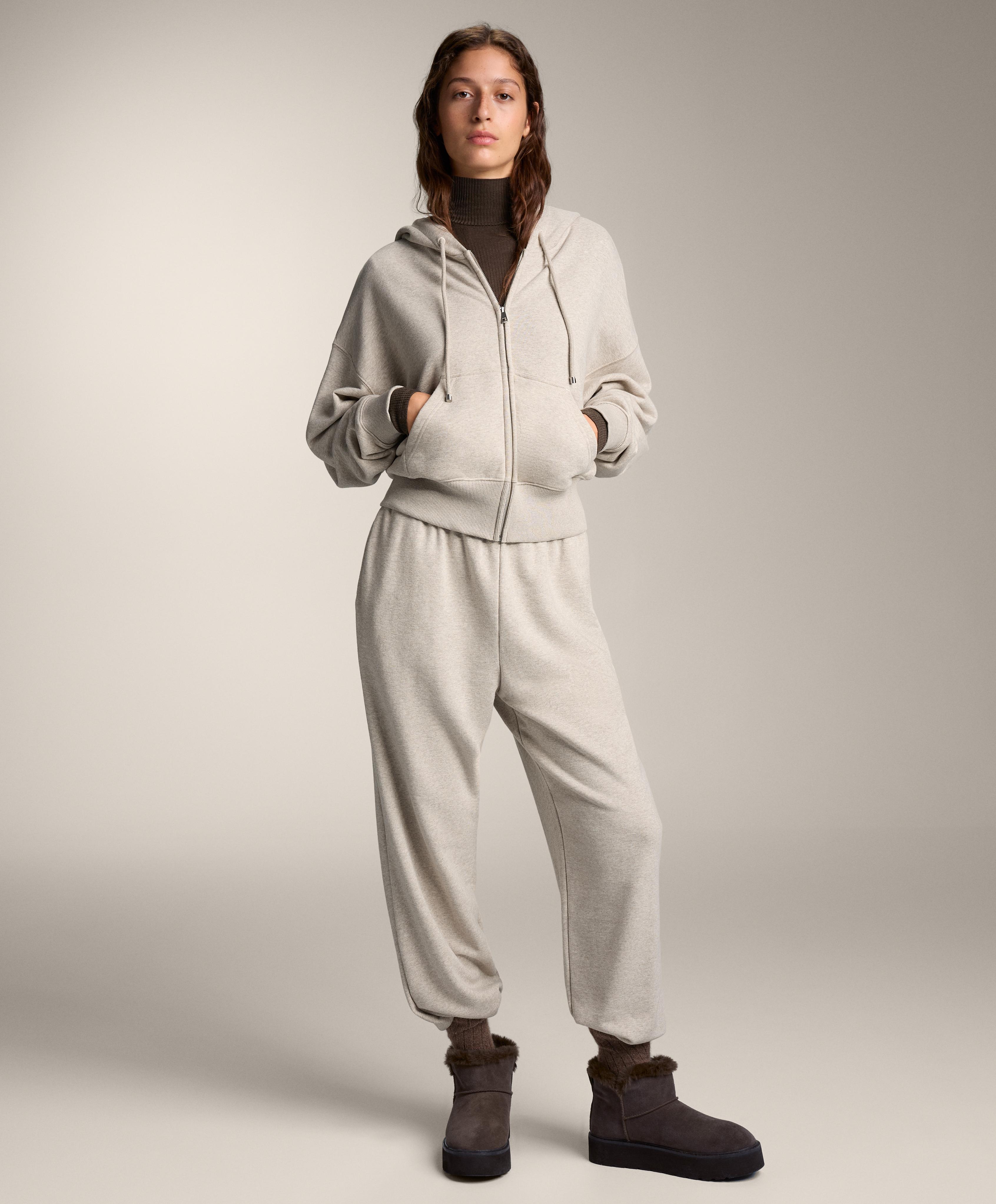 Relaxed fit cotton jogger trousers