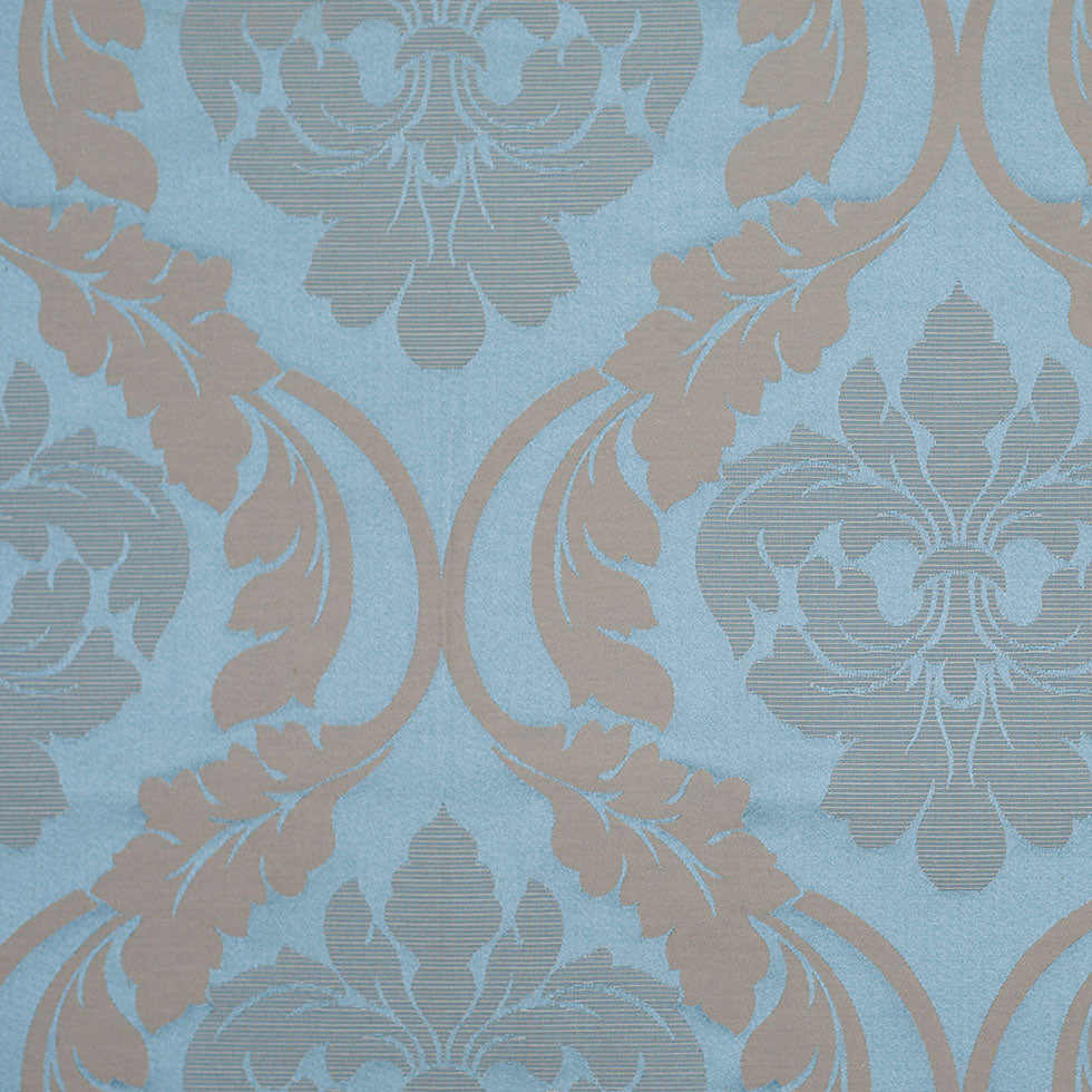 Oil Blue Floral Damask-Pattern Satin Jacquard - Joann Fabrics