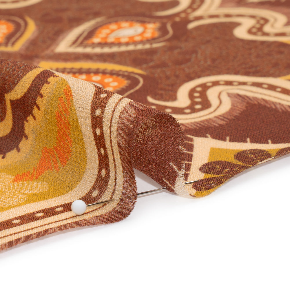 Mood Exclusive Brown Floralscape Viscose Georgette - Joann Fabrics