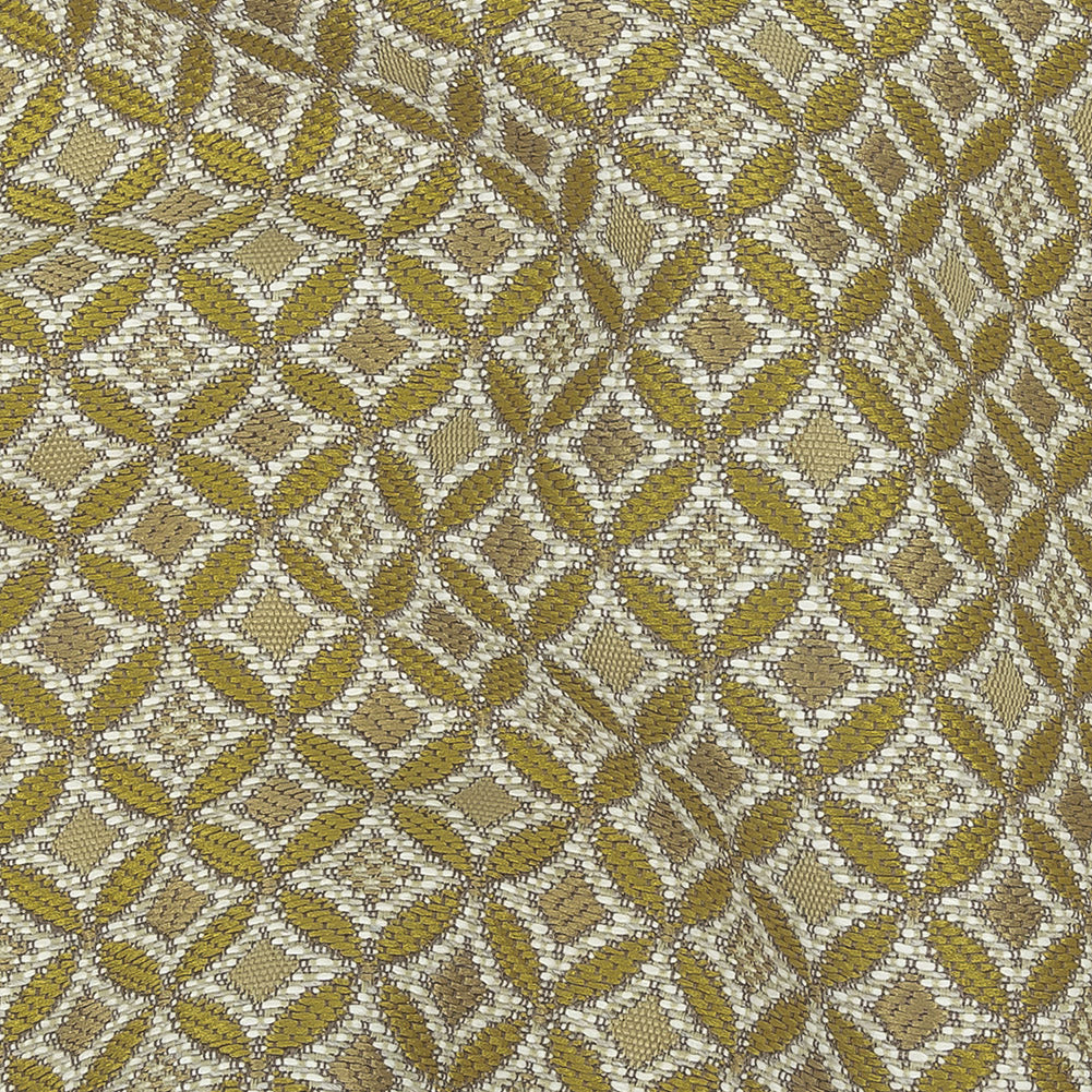 Gold Quatrefoil Blended Polyester Jacquard - Joann Fabrics
