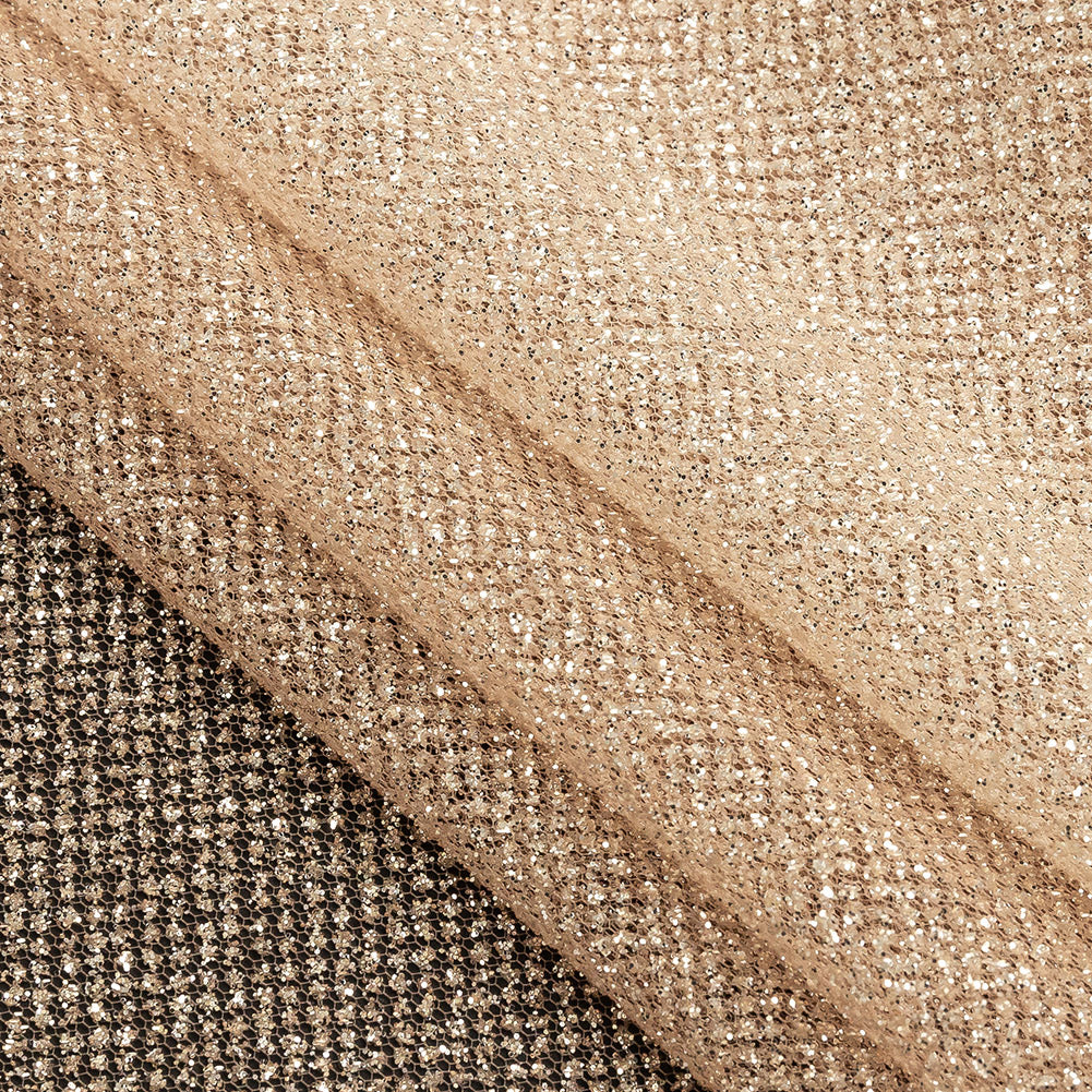 Ombre Tulle with Metallic Platinum Glitter - Salmon and White - Starlet Collection - Joann Fabrics