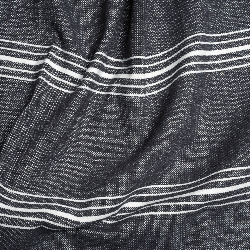 Crypton Charcoal Striped Stain Resistant Polyester and Linen Chenille Upholstery Woven - Joann Fabrics