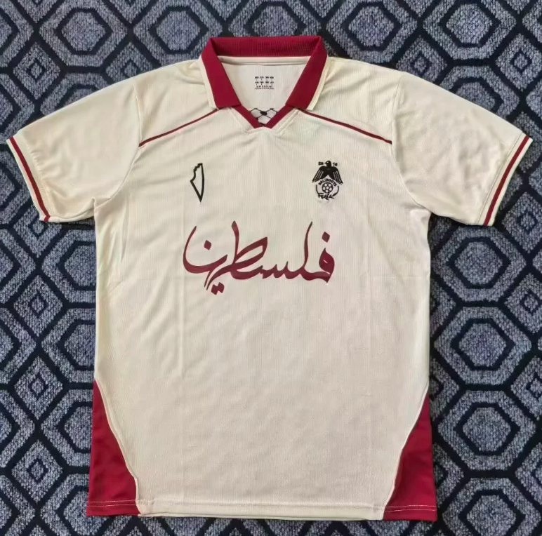 2025/2026 Palestine Yellow Red Collar Football Shirt 1:1 Thai Quality