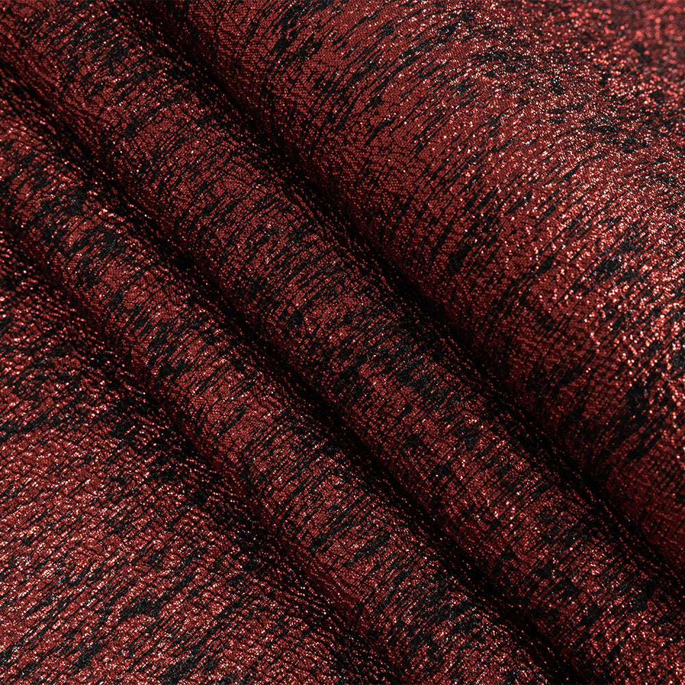 Metallic Bright Red and Black Crackle Luxury Brocade - Joann Fabrics