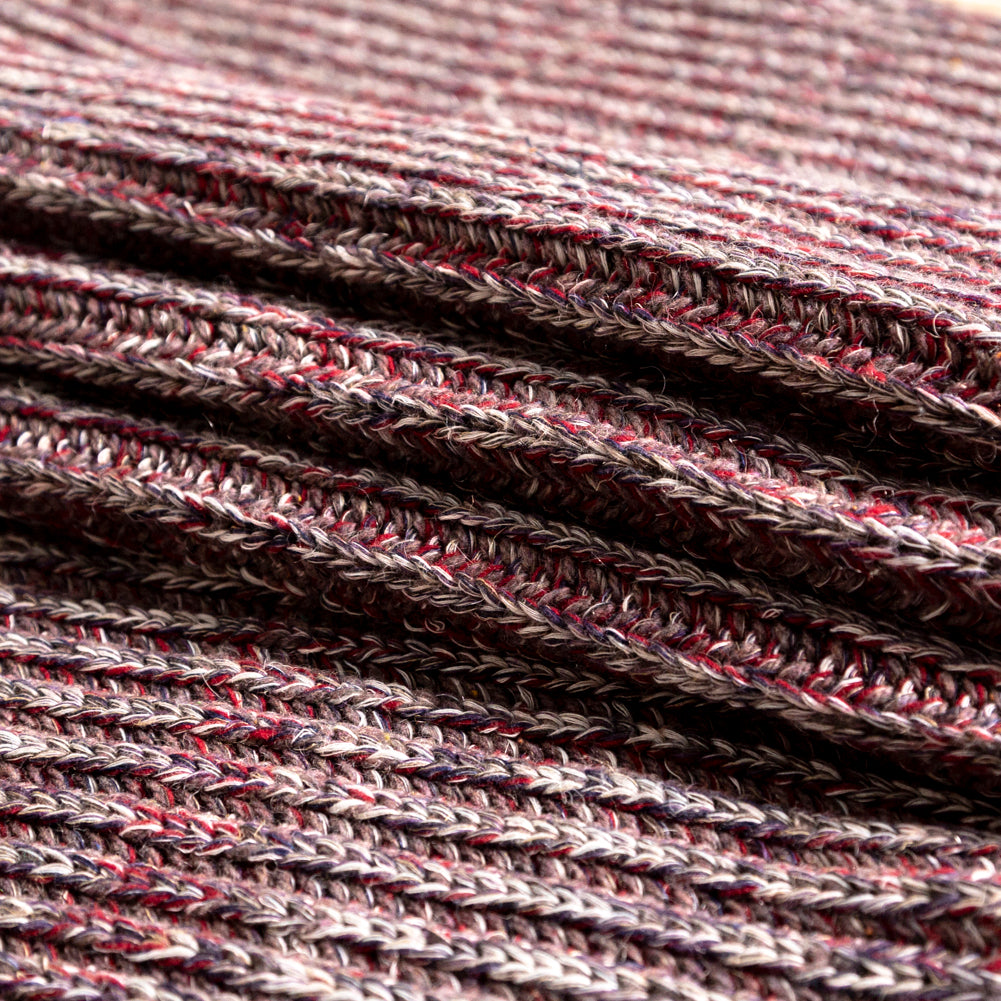 Italian Red, Gray and White Chunky Wool Knit - Joann Fabrics