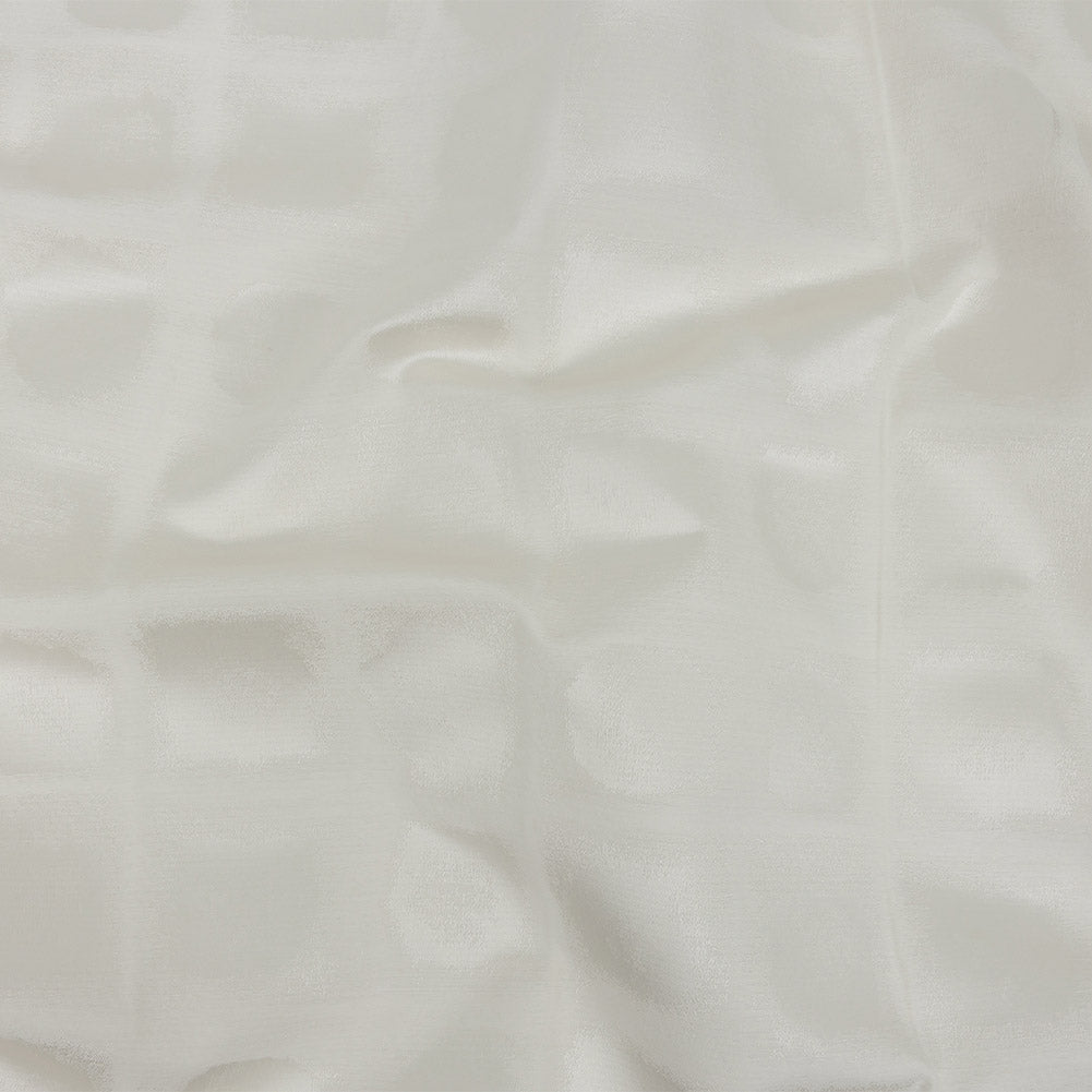 Drapery Jacquard - Ivory Painterly Squares - British Imported - Joann Fabrics