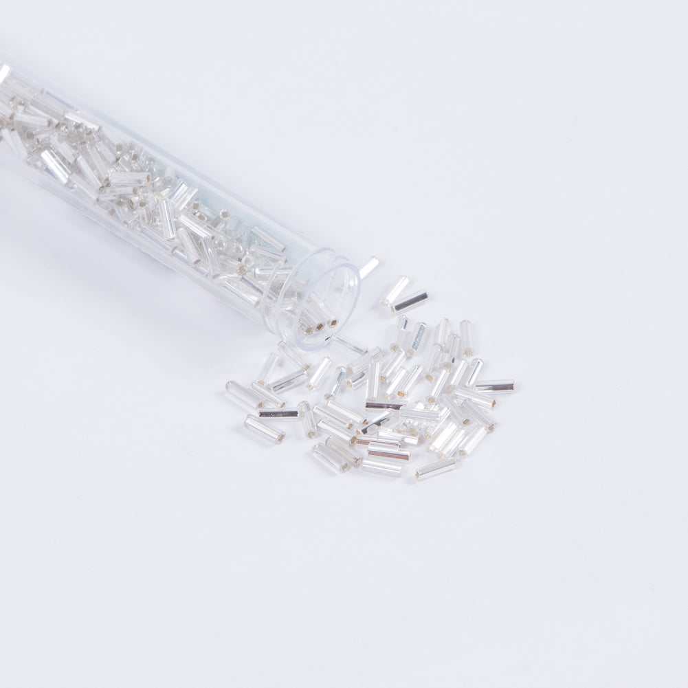 Silver Lined Crystal Czech Bugle Seed Beads - Size 3 - Joann Fabrics