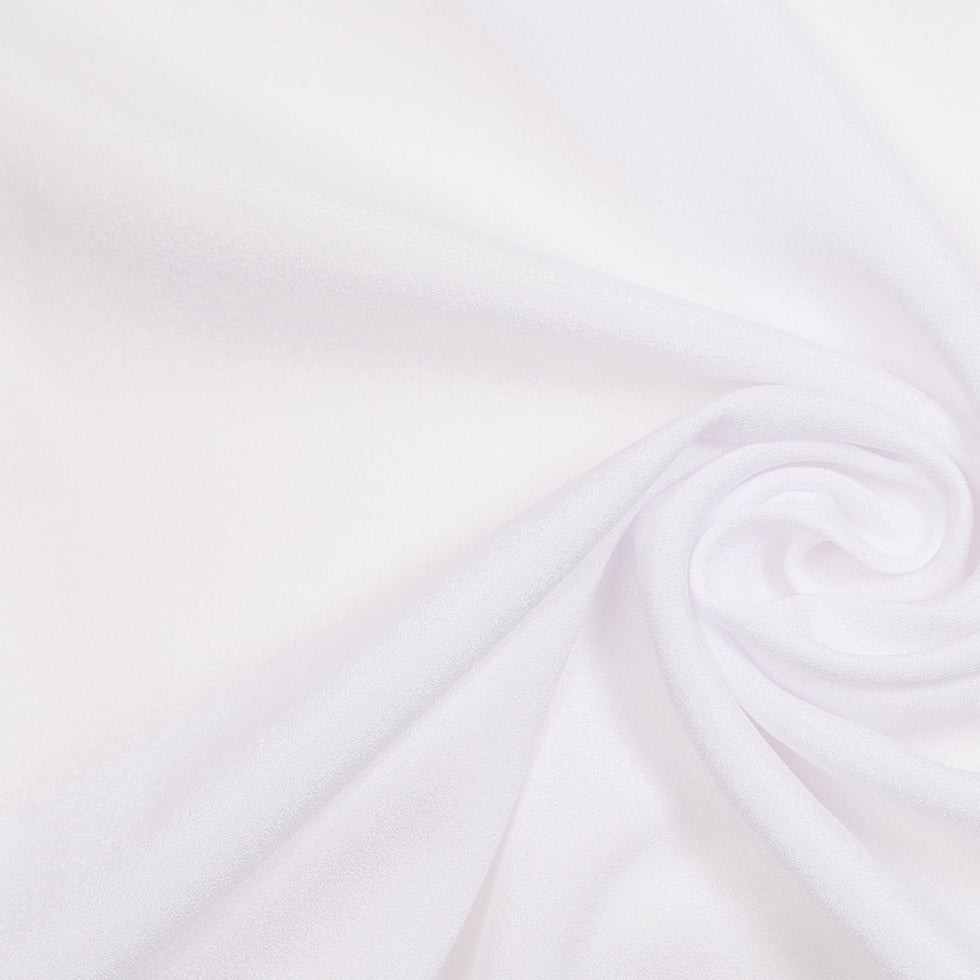 White Stretch Polyester Crepe de Chine - Joann Fabrics