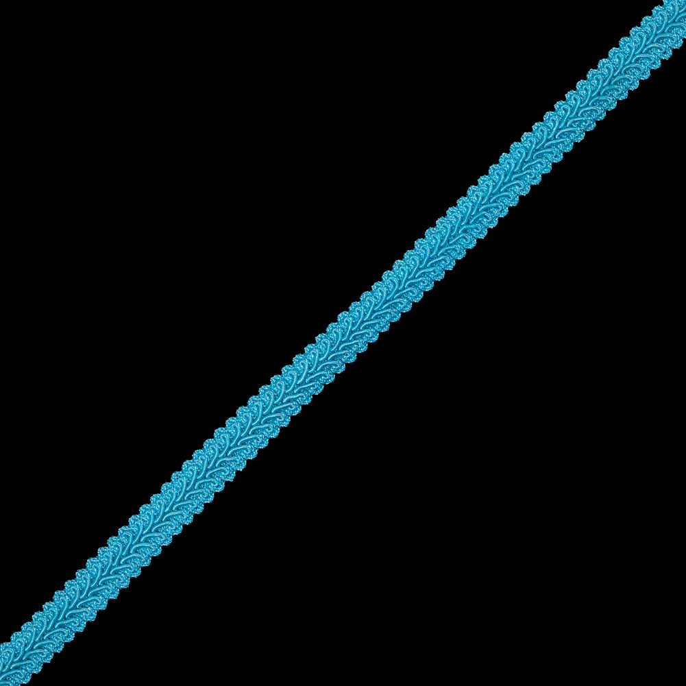 Algiers Blue Braided Flat Cord - 0.5