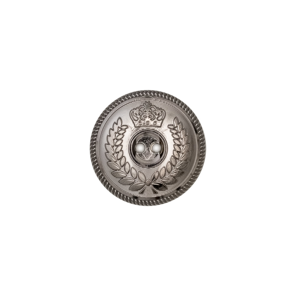 Italian Silver 2-Hole Crest Button - 24L/15mm - Joann Fabrics