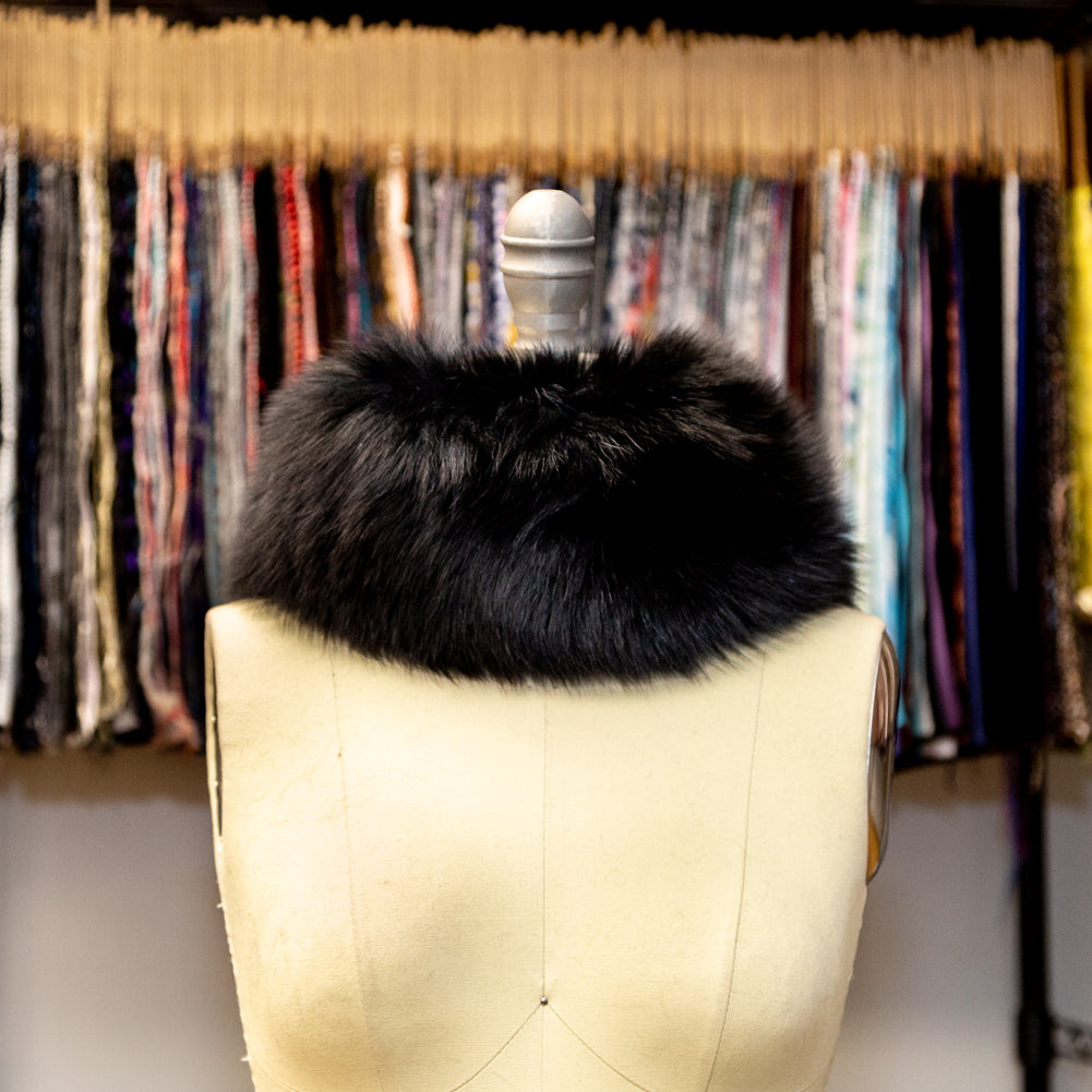 Black Fox Fur Headband or Scarf with VELCRO&reg; Closure - Joann Fabrics