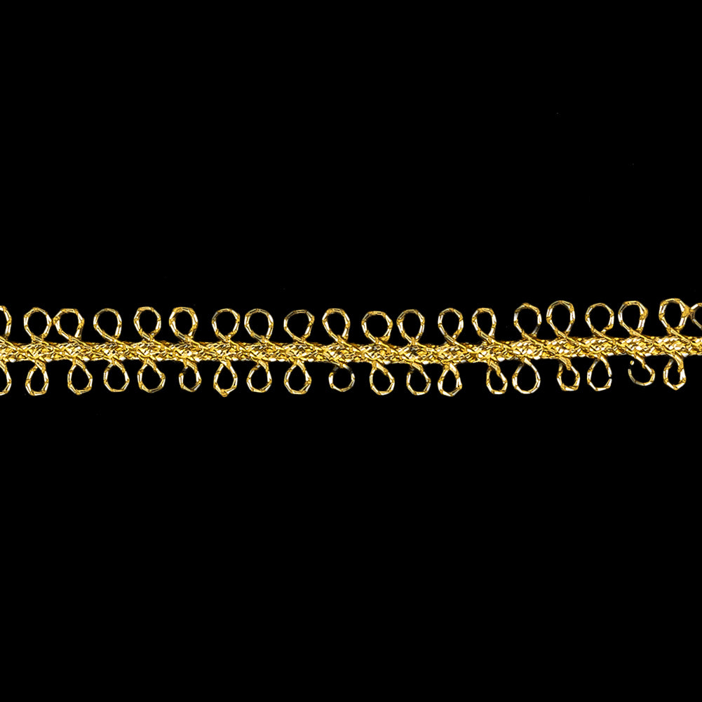 Metallic Gold Loopy Braided Trim - 0.5
