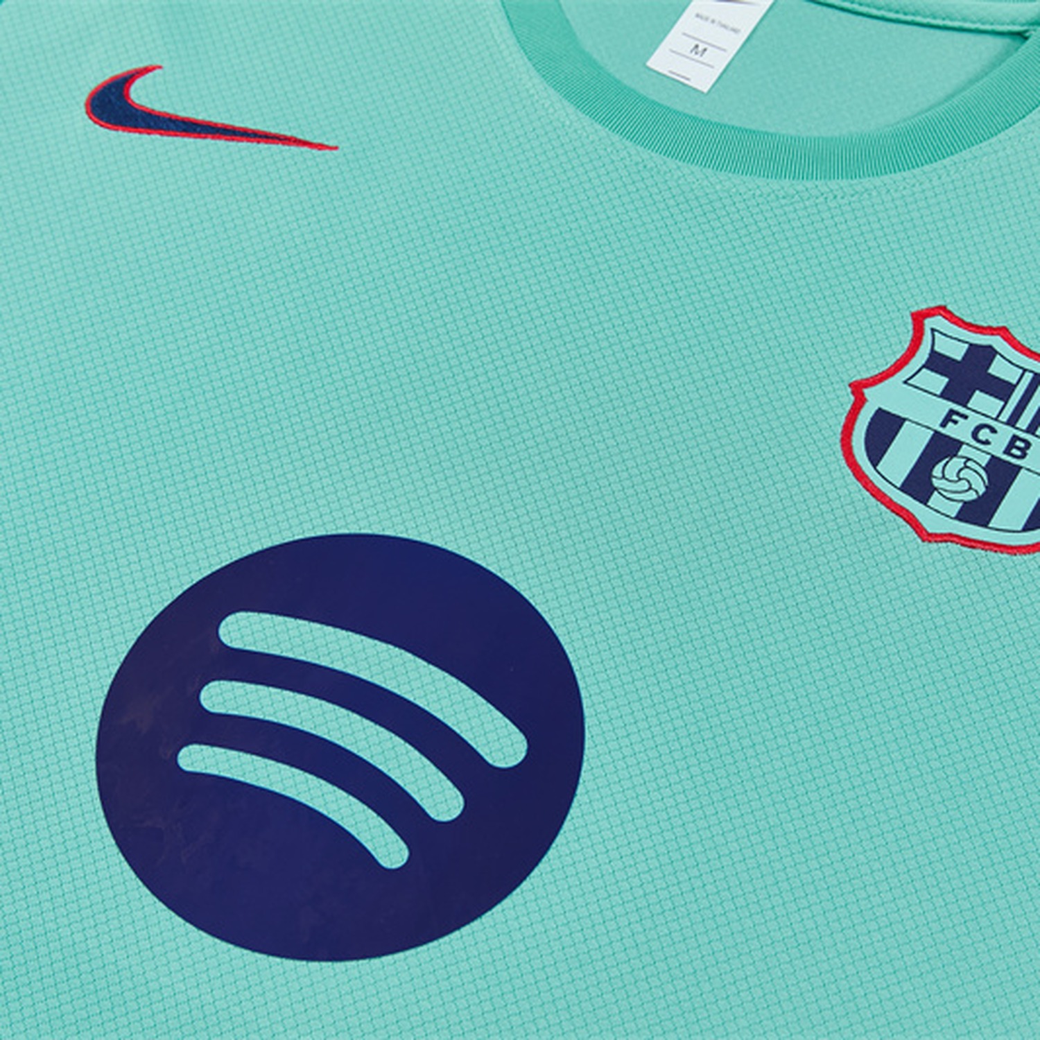 Barcelona 26-27 Short-Sleeve Training Set - Mint Green Top & Deep Blue Shorts - UnitedFutballJersey