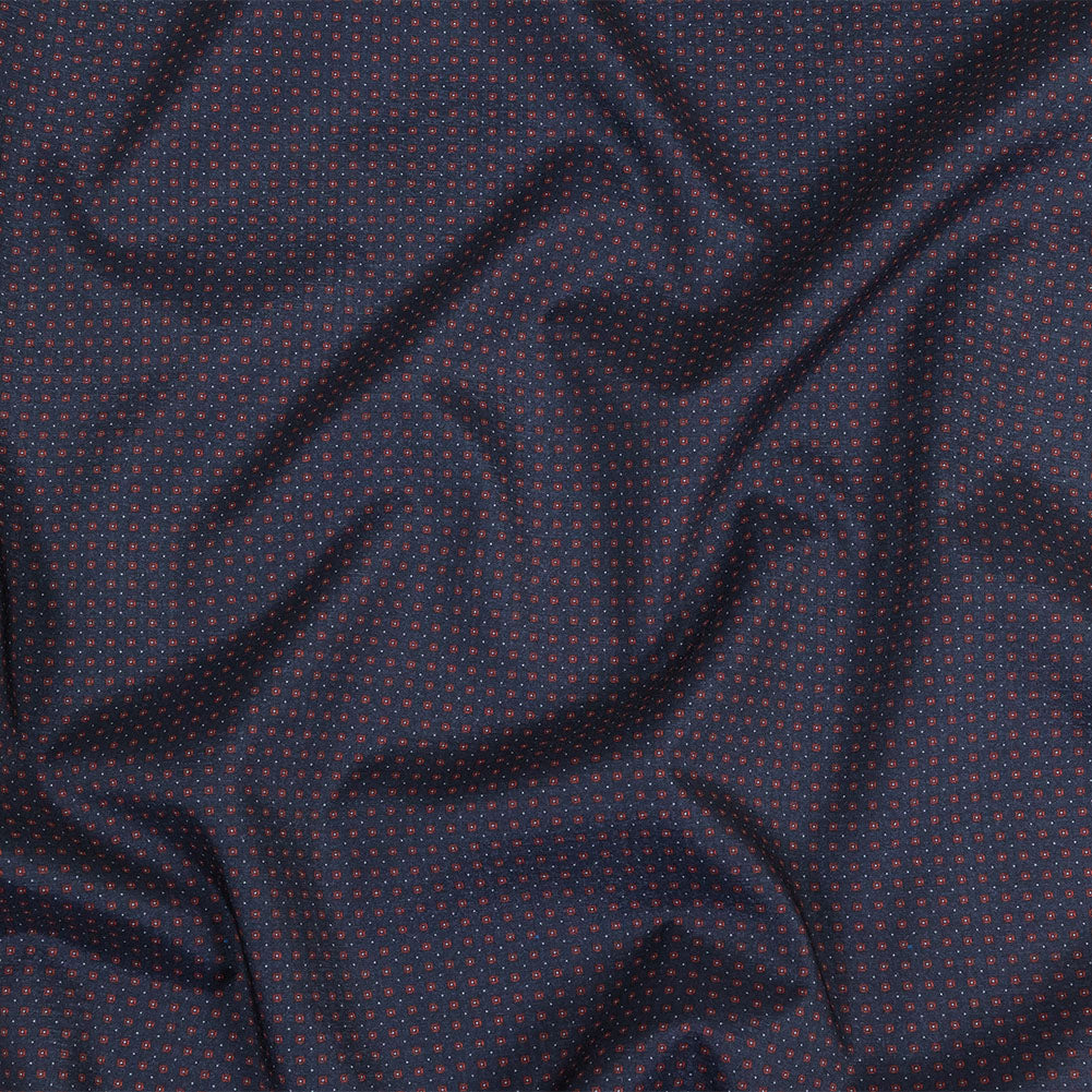 Black Iris, Red and White Tiny Medallions Stretch Polyester Woven - Joann Fabrics