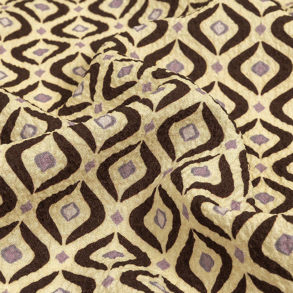Mood Exclusive Coffee Mid Mod Mood Stretch Polyester Seersucker - Joann Fabrics