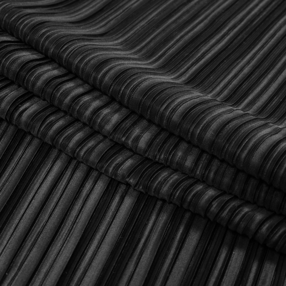 Italian Black Pleated Polyester Woven - Joann Fabrics