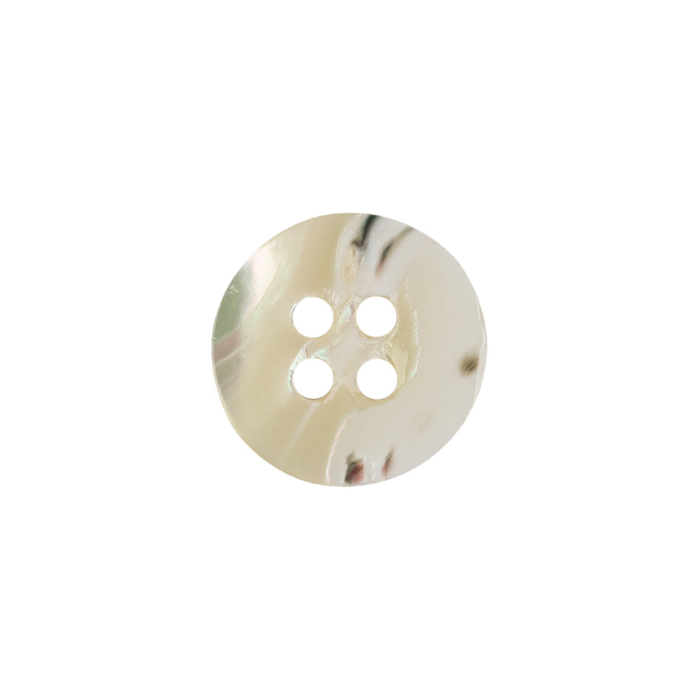 Light Beige Iridescent Narrow Rimmed 4-Hole Plastic Button - 24L/15mm - Joann Fabrics