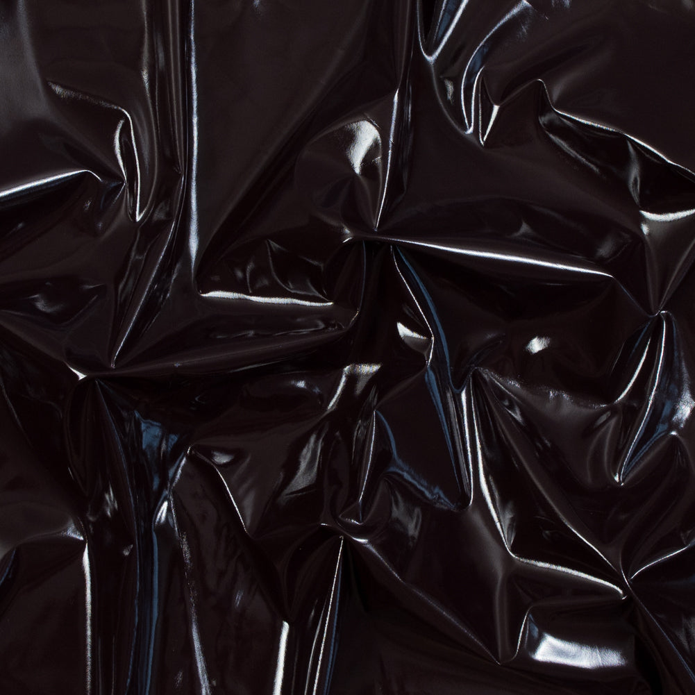 Faux Patent Leather with Black Knit Backing - Fudge - Joann Fabrics