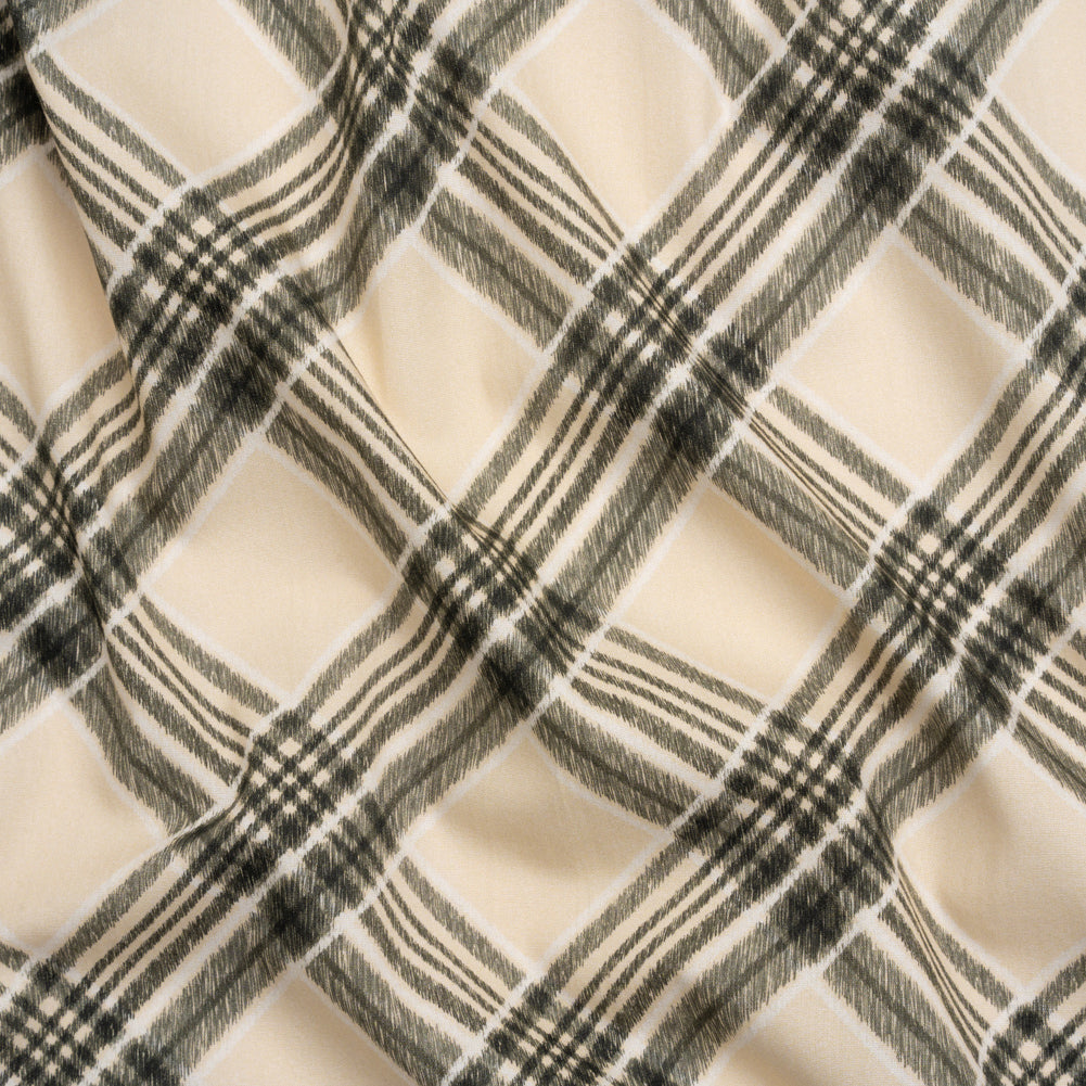 Mood Exclusive Beige Argyle Anyone Cotton Poplin - Joann Fabrics