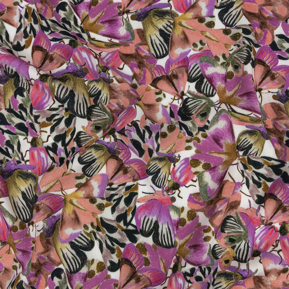 Rayon Batiste Print - Pink and White Butterflies - Mood Exclusive Pastel Papillon - Joann Fabrics