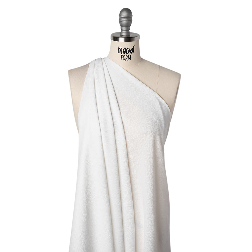 Puckered Satin-Faced Crepe - White - Designer Deadstock - Joann Fabrics