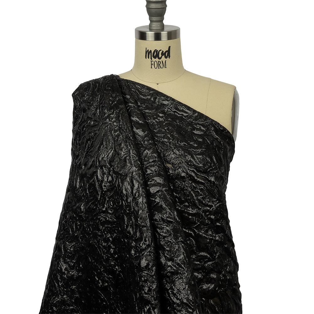 Metallic Black Smoky Swirls Luxury Brocade - Joann Fabrics